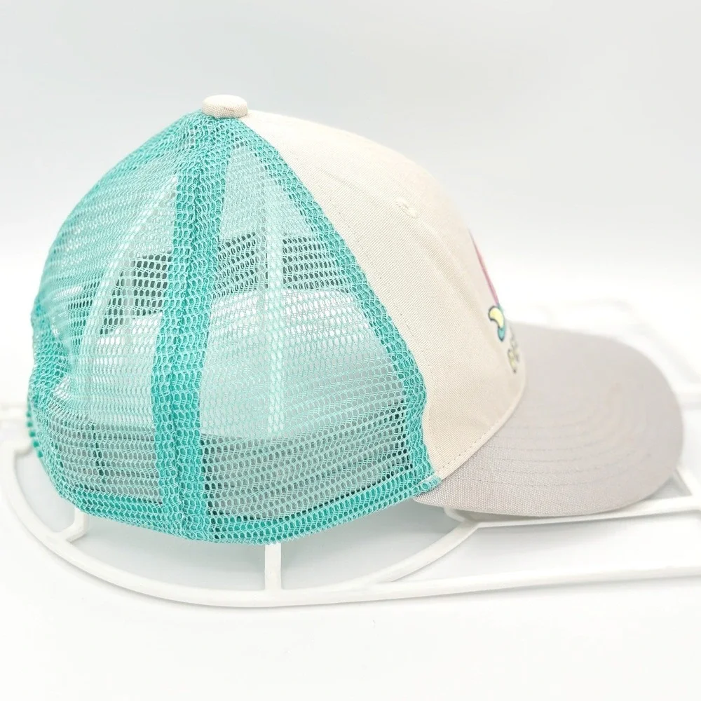 Patagonia Kids Trucker Hat Surfboard Rainbow Mesh Snapback Mint Green Gorpcore